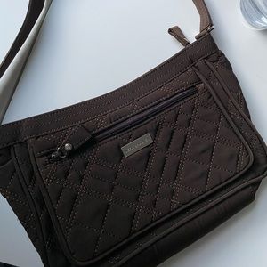 brown vera bradley shoulder bag